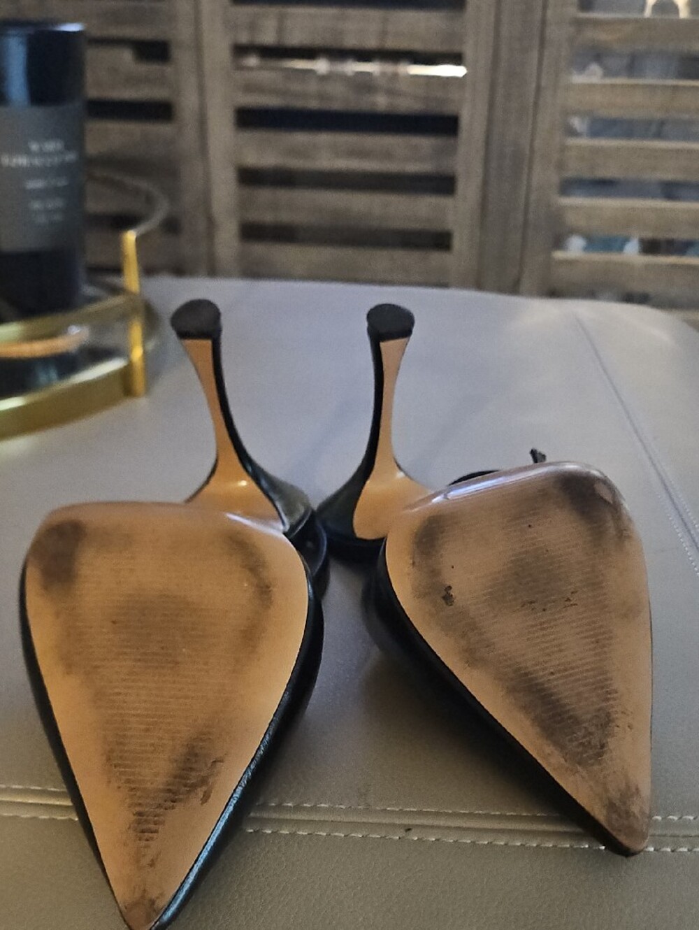 Steve Madden Black Pointed Slingback Stiletto Heels - Picture 3 of 5